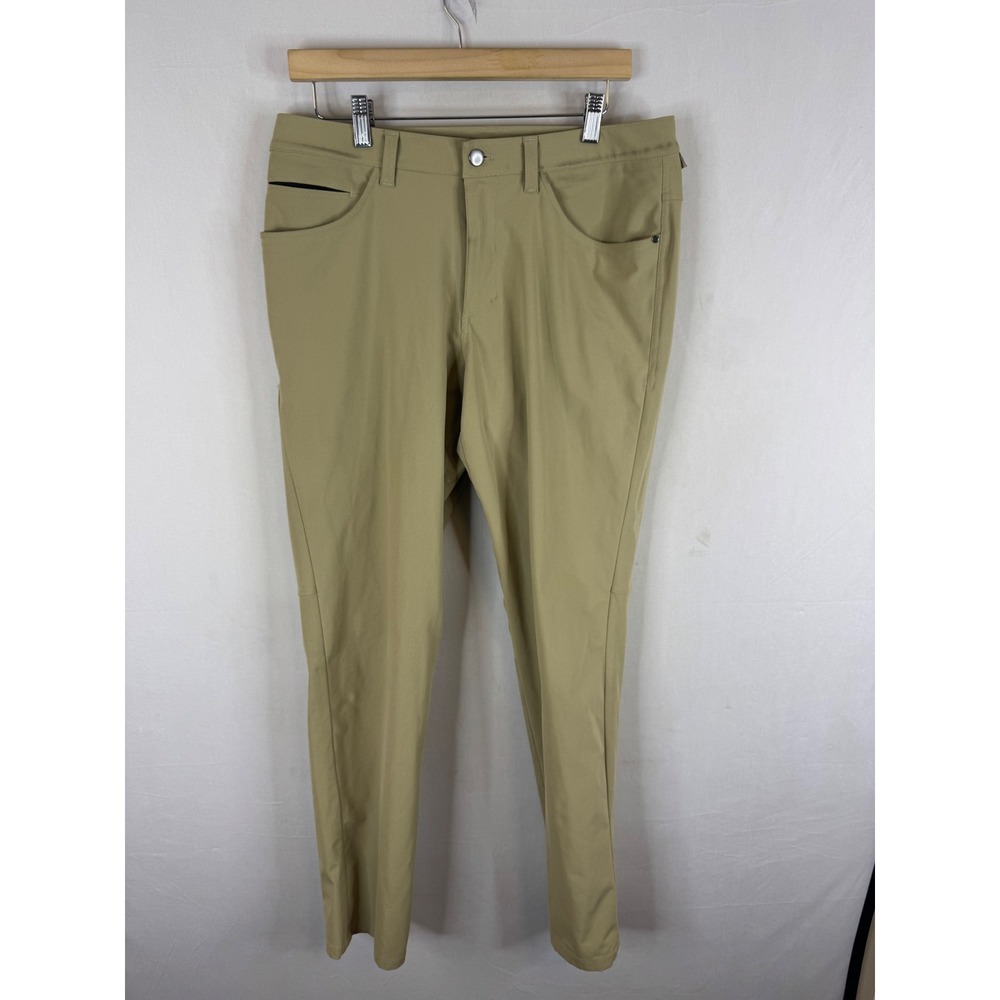 Lululemon ABC Pants Khaki Tan 5 Pocket Stretch Trousers Mens 32X33